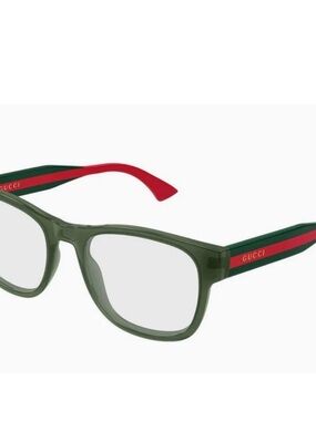 New Gucci Eyeglasses  Urban GG0004O- 004 GREEN Plastic 53-19-145